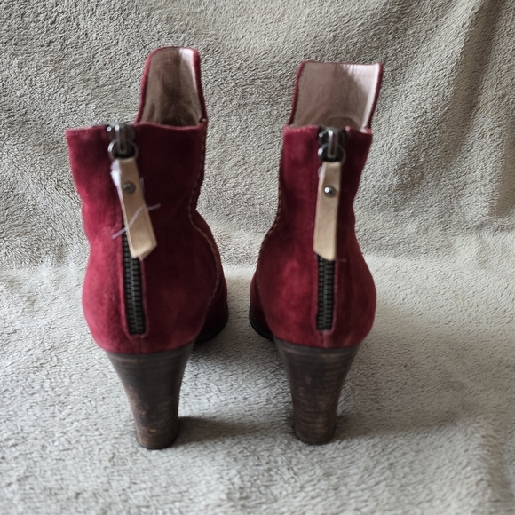 Shoe The Bear Bijou burgundy suede ankle boots size 8 - Picture 7 of 14